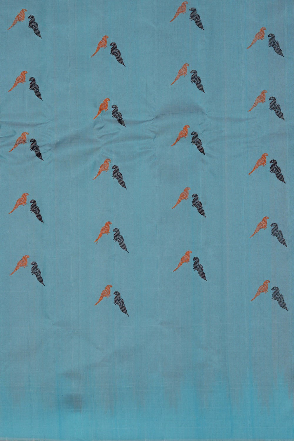 Image of Gadwal Silk Peach Saree